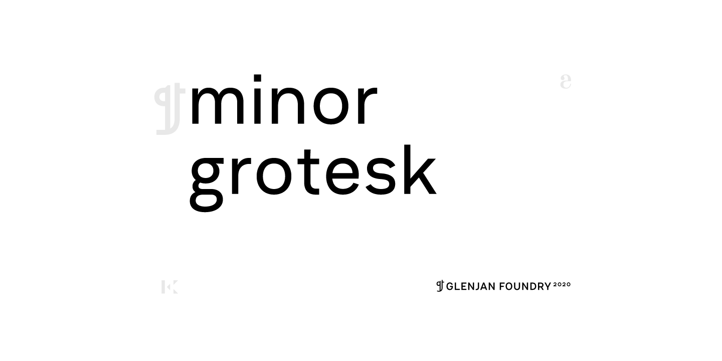 Beispiel einer Minor Thin Italic-Schriftart